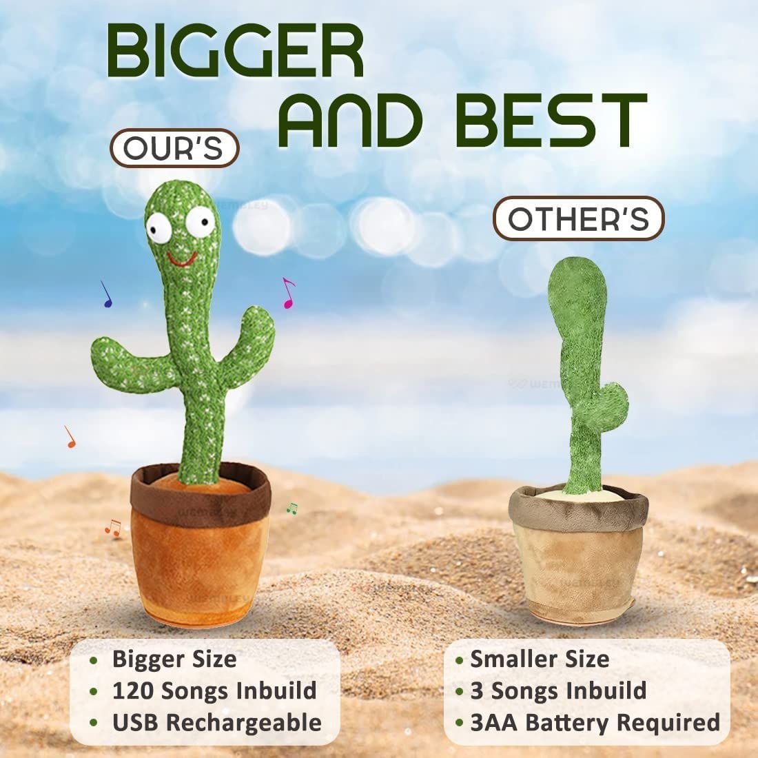 Dancing Cactus Talking Toy Kids Children Plush Electronic Toys Baby Singing Wriggle Voice Recording