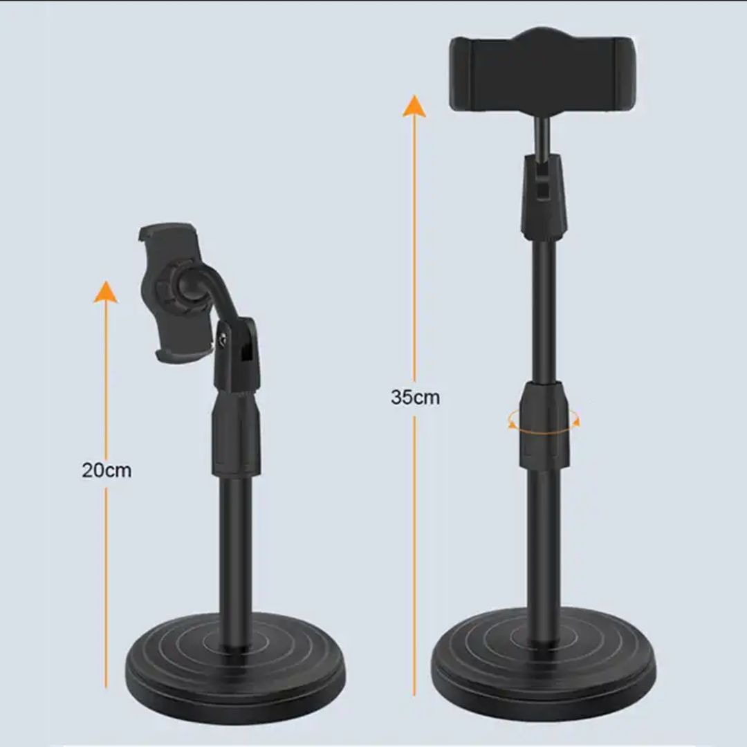 Adjustable Mobile Phone Holder Stand with 360 and 180 Degree Rotation Universal Desk Mount