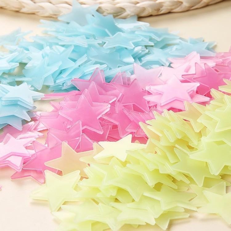 Product details of 100pcs Stars Moon Glowing In The Dark Sticker Lighting in Night Art