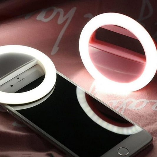 Mobile Selfie Ring Light - Portable Mini Selfie LED Lamp Ring Light for Mobile Phones