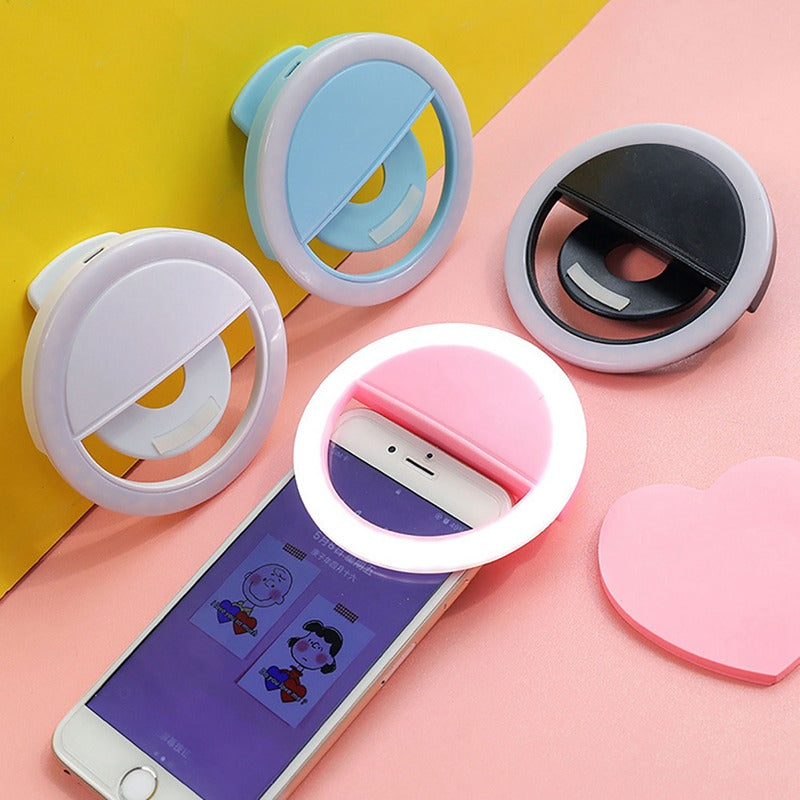 Mobile Selfie Ring Light - Portable Mini Selfie LED Lamp Ring Light for Mobile Phones