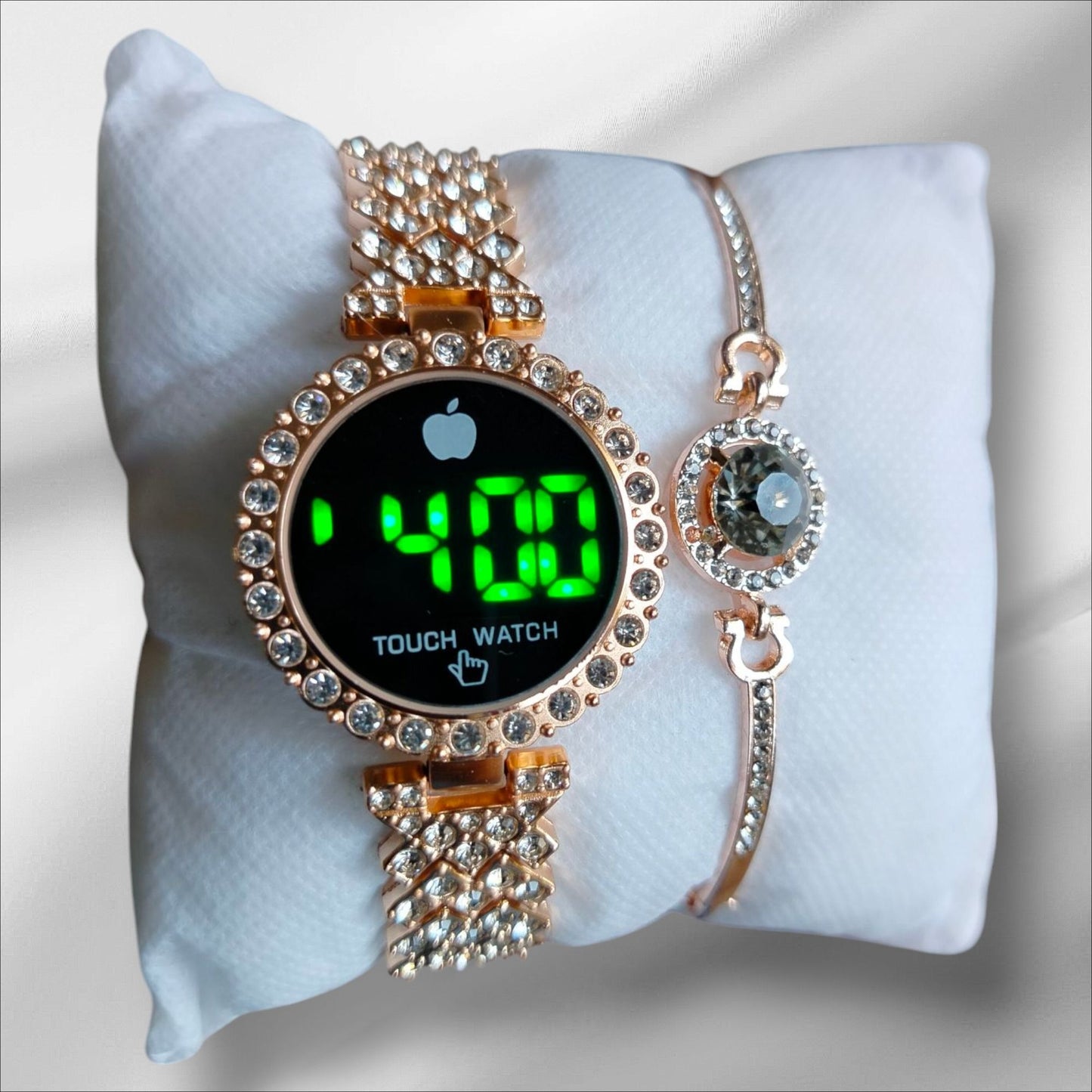 NEW FASHIONABLE STONE TOUCH ROUND LADIES WATCH FOR WOMEN